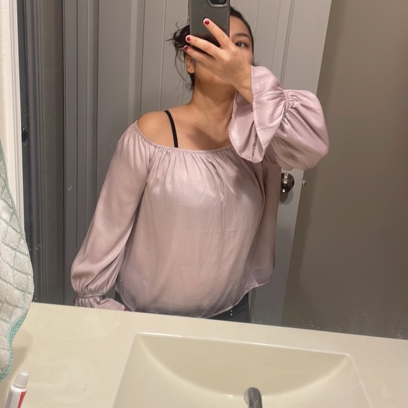 Light purple peasant top - Picture 2 of 2